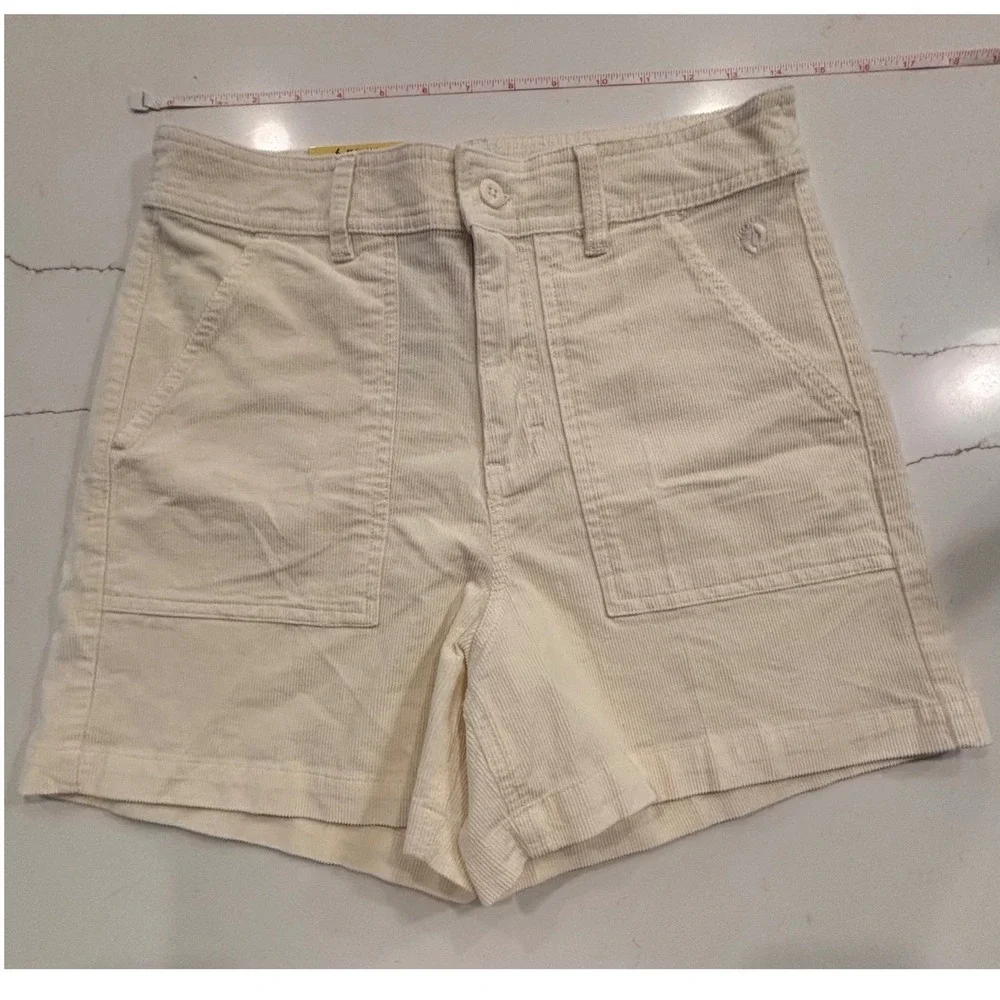 Hang Ten size 6 Corduroy Shorts Womens Cream beach surf vacation